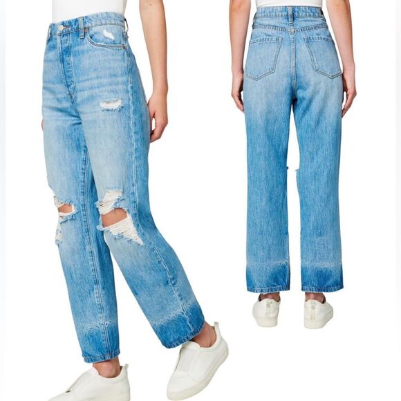 Blank NYC Denim - Blank NYC Womens Jeans 30 The Baxter Ribcage Straight Leg High Rise Button Fly